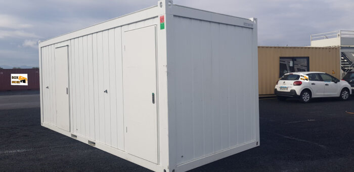 BATIMODULE 20′ Bureau semi vitré + cabine accueil – Image 6