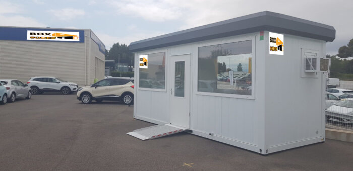 BATIMODULE 20′ Bureau semi vitré (360°) + Options – Image 6
