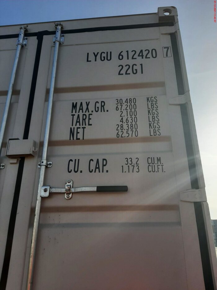 Container maritime 20′ DRY 1er voyage “Easy Open Door” – Image 2